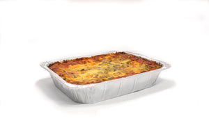 Vegetable Lasagna baked in Aluminum Container