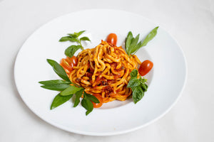 Pasta All'Uovo (Pici) in a plate