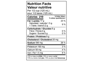 Red Clam Sauce Nutrition Facts